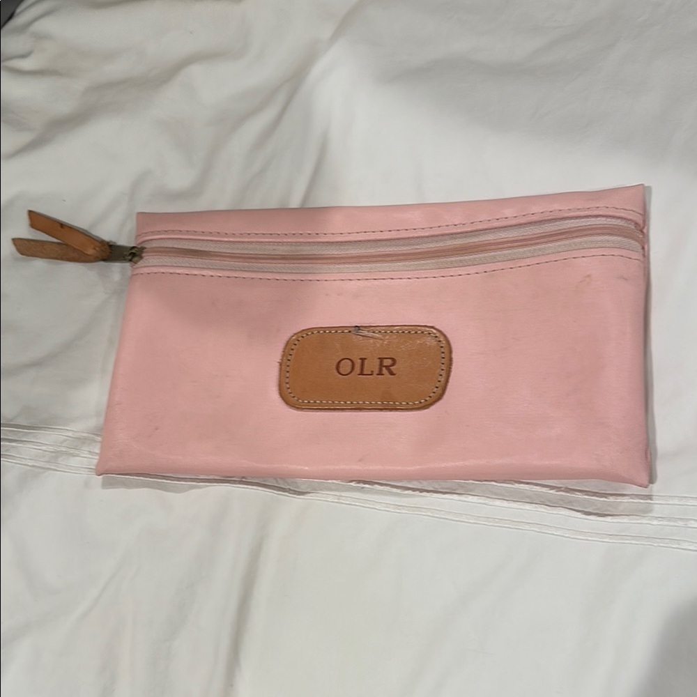 Jon Hart Pink Monogrammed Pouch